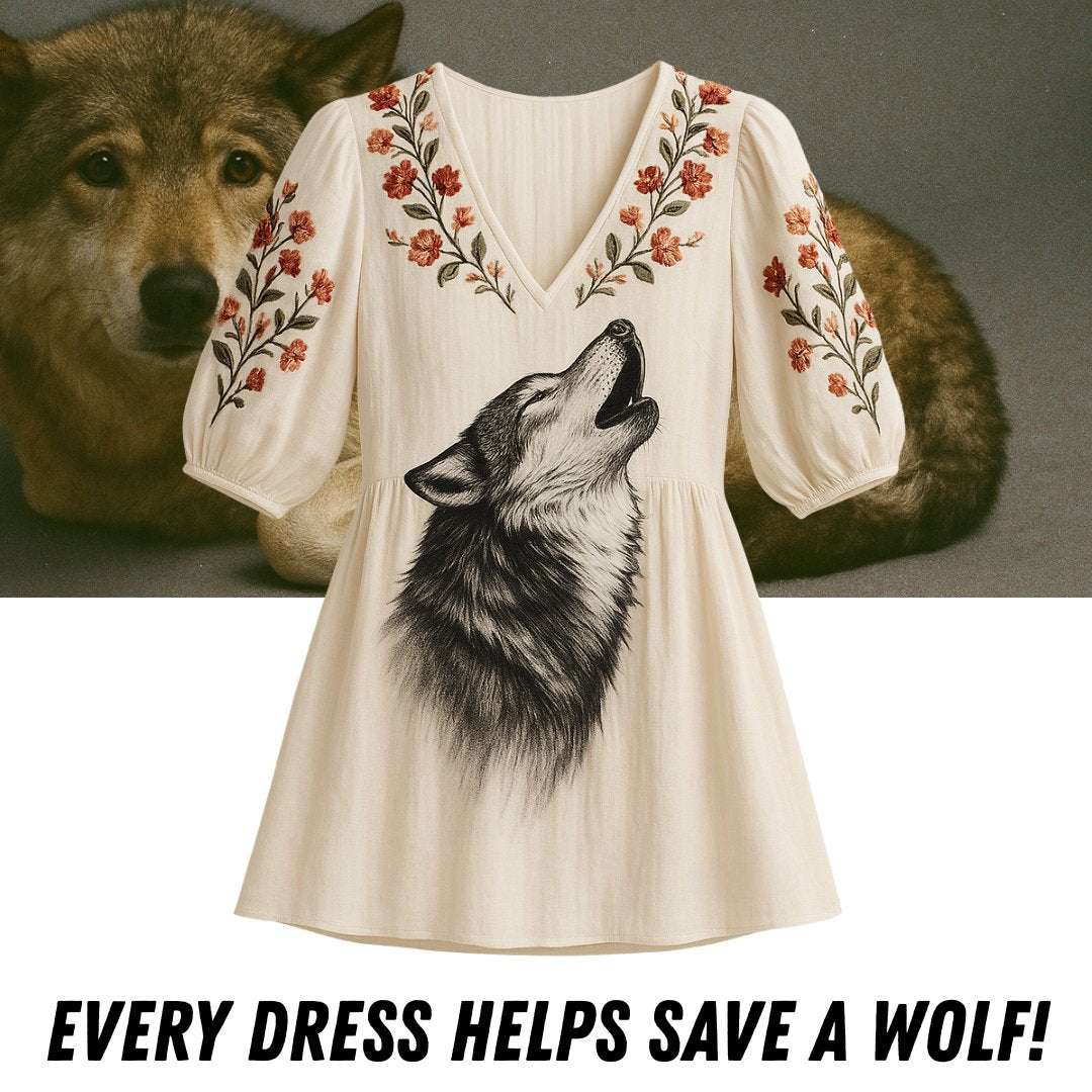 Wolf Howling Summer Dress Wolf Mission wolf-howling-summer-dress-wolf-mission