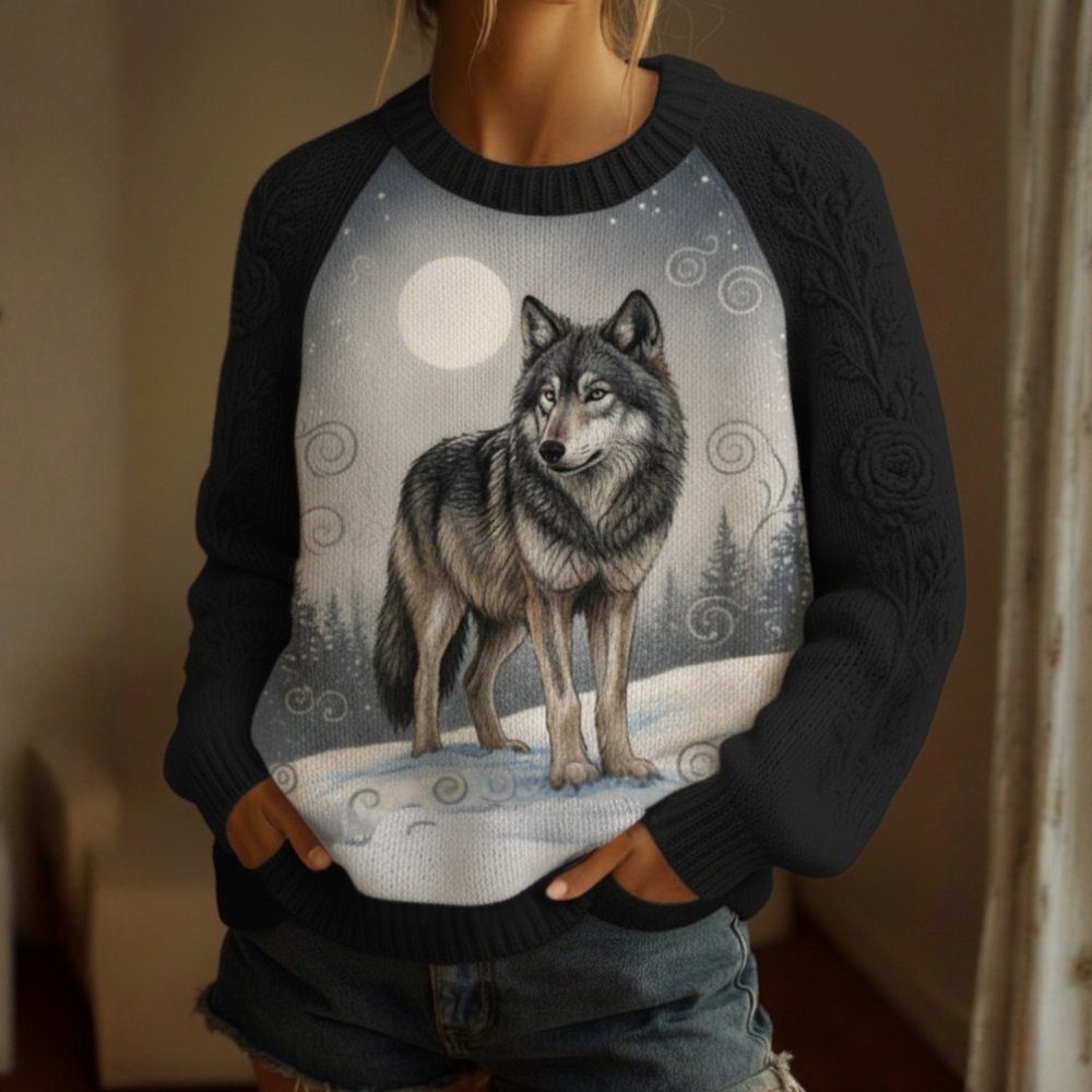 Women's Wolf Knit Sweater