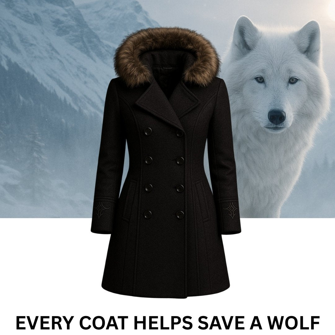 Howling Moon Wolf Women's Coat