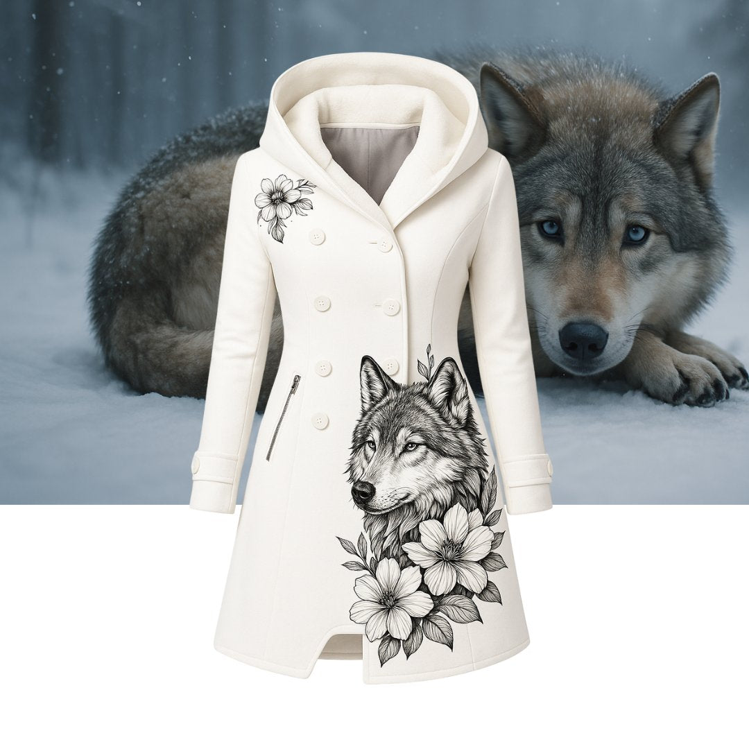 Wolf Flower Coat For Women