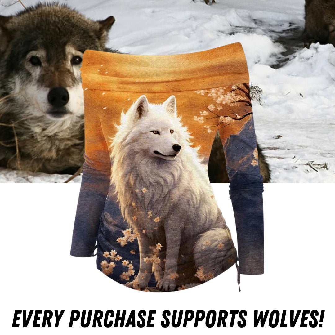 Wolf Mission Off Shoulder Top