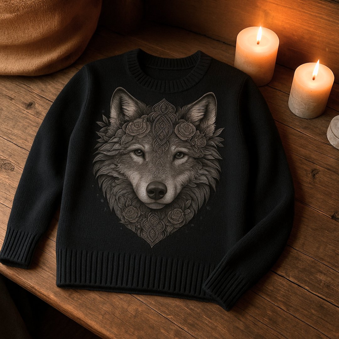 Wolf Mission Wolf Rose Sweater