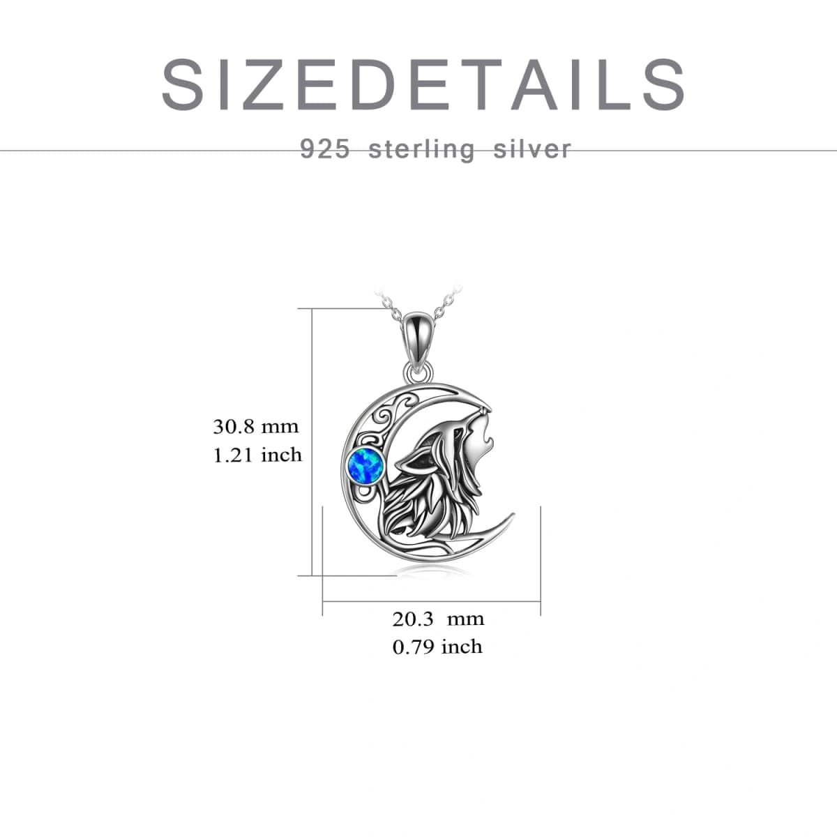 Wolf Necklace (925 Sterling Silver)