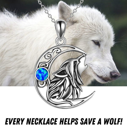 Wolf Necklace (925 Sterling Silver)