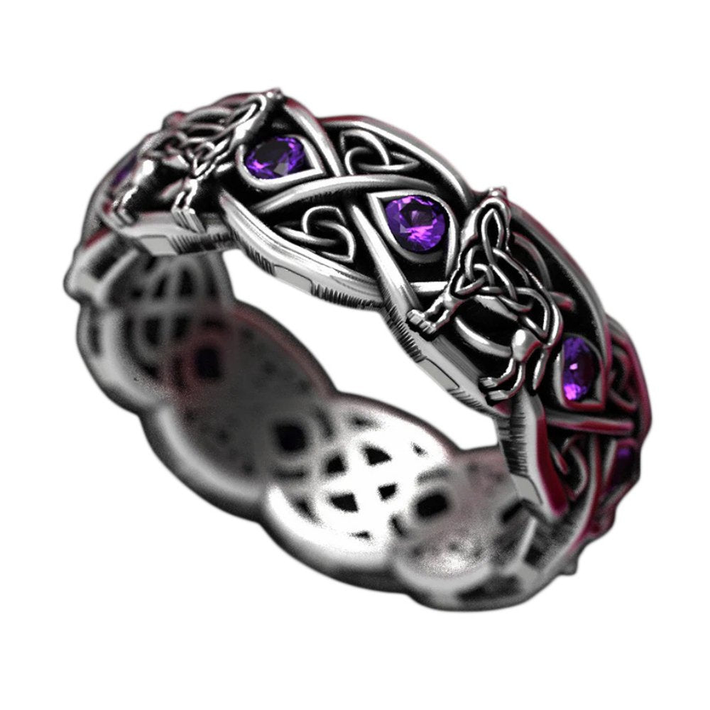 Wolf Mission Amethyst Ring
