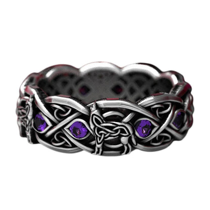 Wolf Mission Amethyst Ring