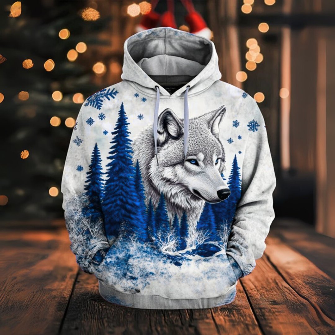 Wolf Snow Forest Hoodie