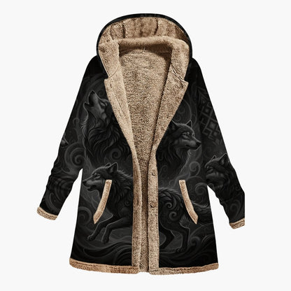 Women's Warm Plush Wolf Coat