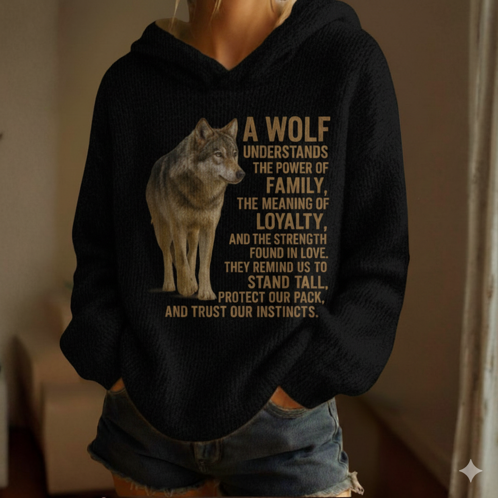 Wolf Mission Cozy Knit Sweater