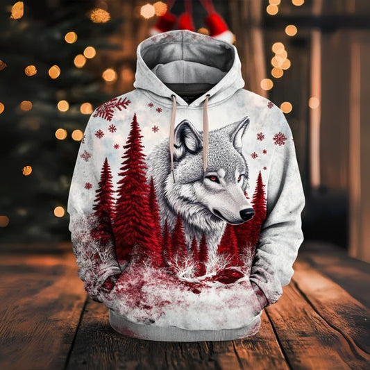 Wolf Snow Forest Hoodie
