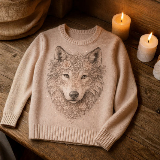 Wolf Mission Wolf Rose Sweater
