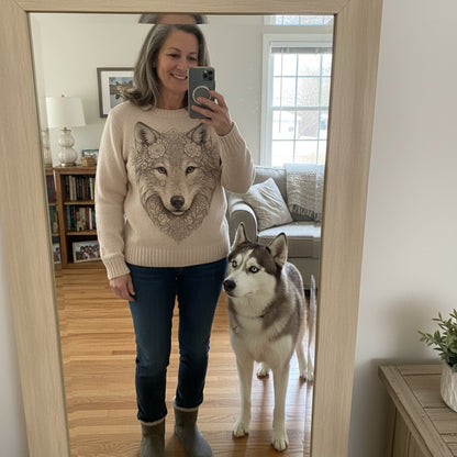 Wolf Mission Wolf Rose Sweater
