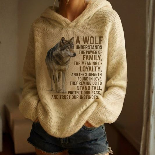Wolf Mission Cozy Knit Sweater