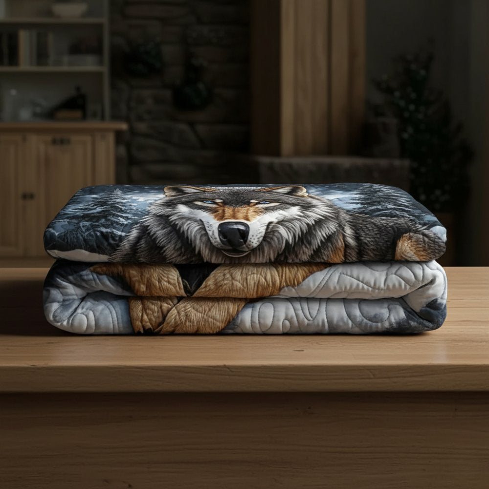 WolfMission Quilted Sofa Blanket