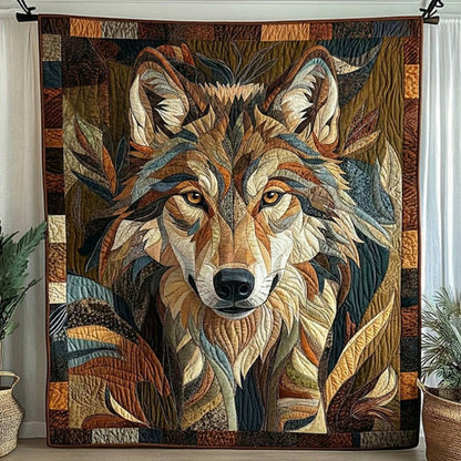 King Size Wolf Mission Quilted Blanket