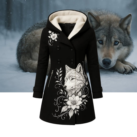Wolf Flower Coat For Women