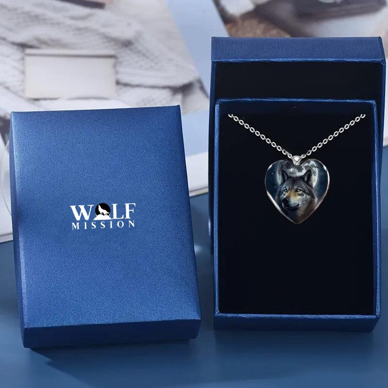 Full Moon Wolf Necklace