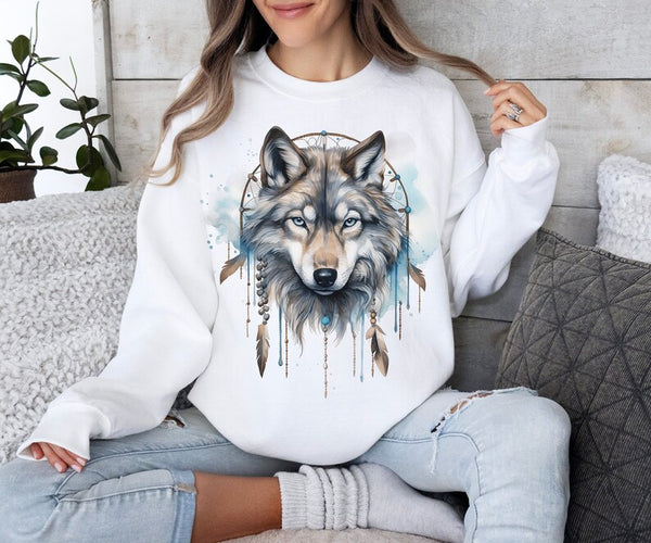 Mystic Wolf Dreamcatcher Sweatshirt
