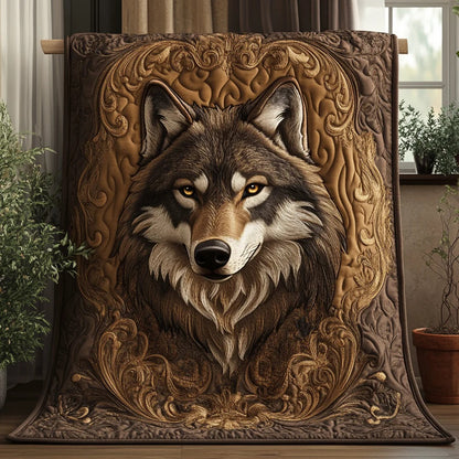 Wolf Mission Quilted Blanket