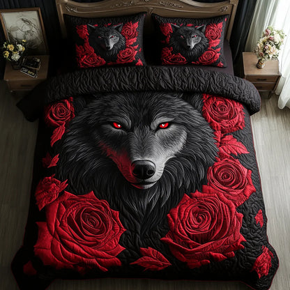 WolfMission 3-Piece Quilted Bedding Set