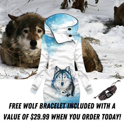 Women's Wolf Coat For Spring
