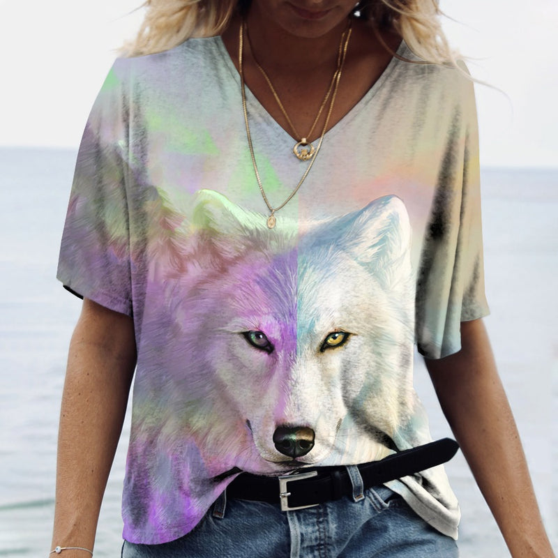 Women's Wolf Short Sleeve Shirt