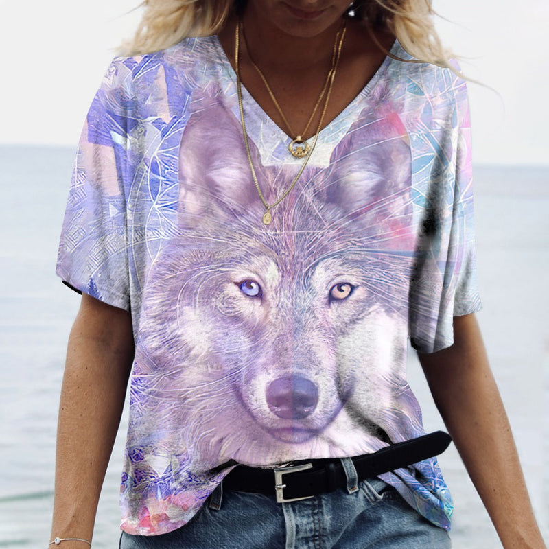 Women's Wolf Short Sleeve Shirt