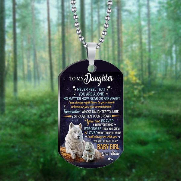 To My Daughter - Wolf Necklace